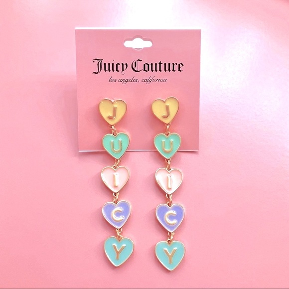 Juicy Couture Pastel Hearts Earrings